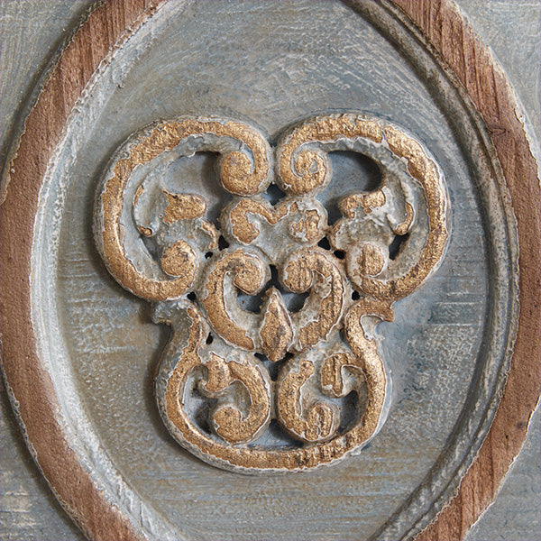 French Provincial Wooden Shelf with Hooks