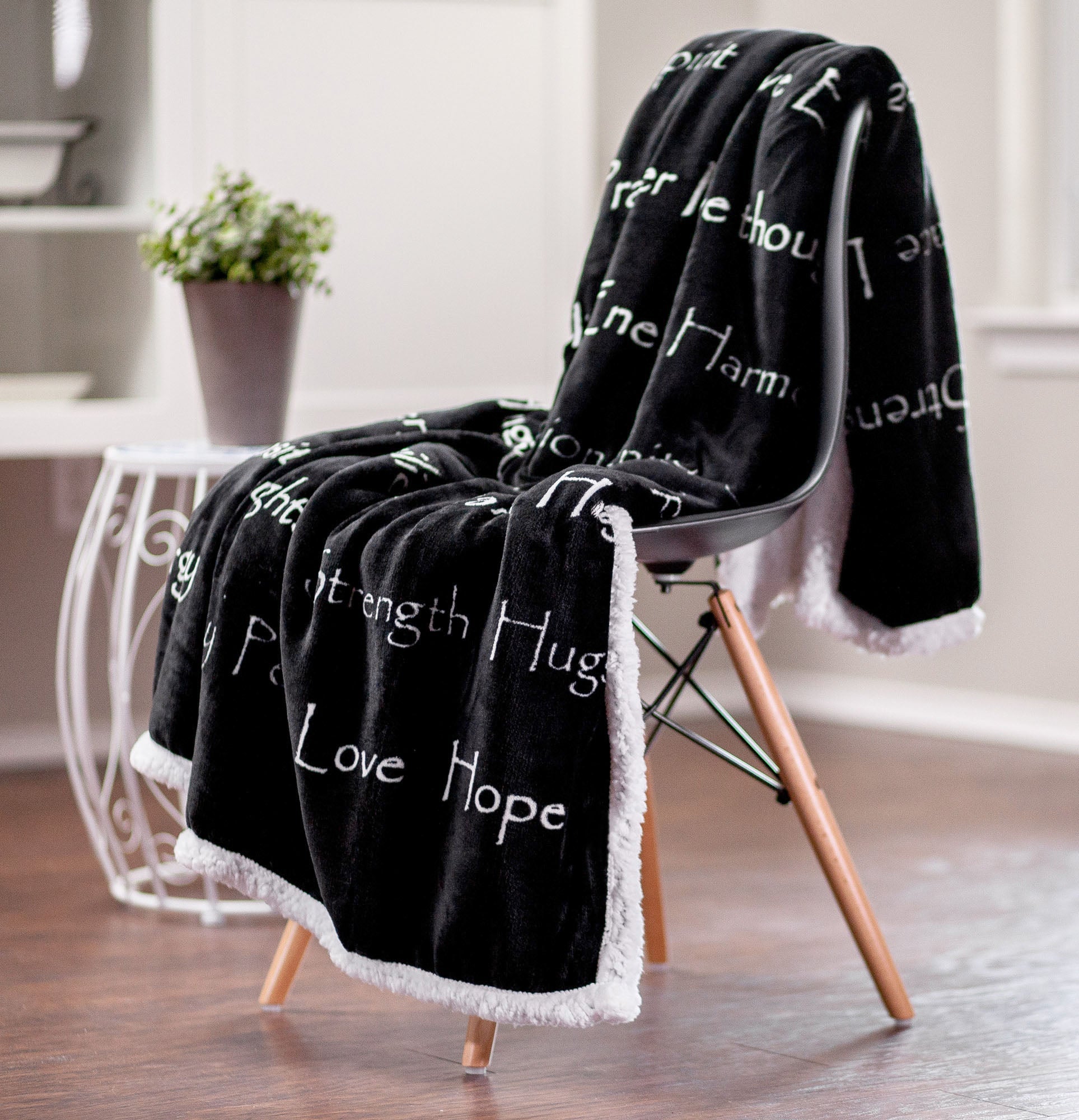 Gift Faux Fur Comfort Words Throw Blanket-Tolkye