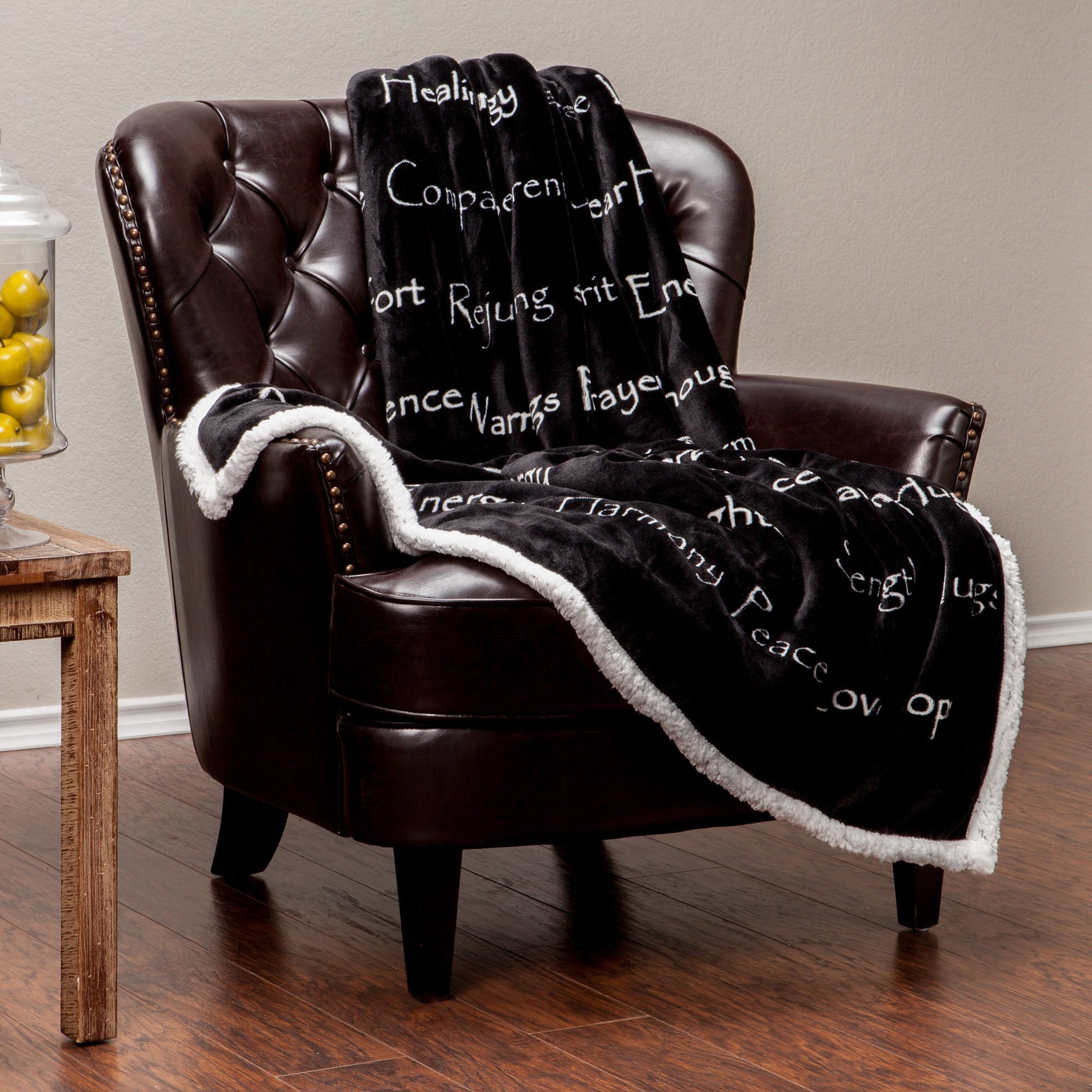 Gift Faux Fur Comfort Words Throw Blanket-Tolkye