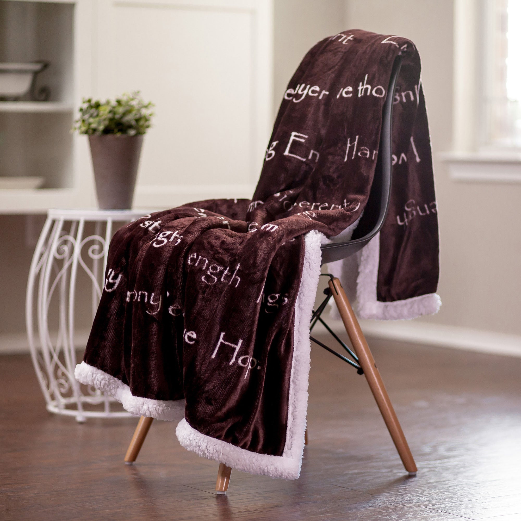 Gift Faux Fur Comfort Words Throw Blanket-Tolkye