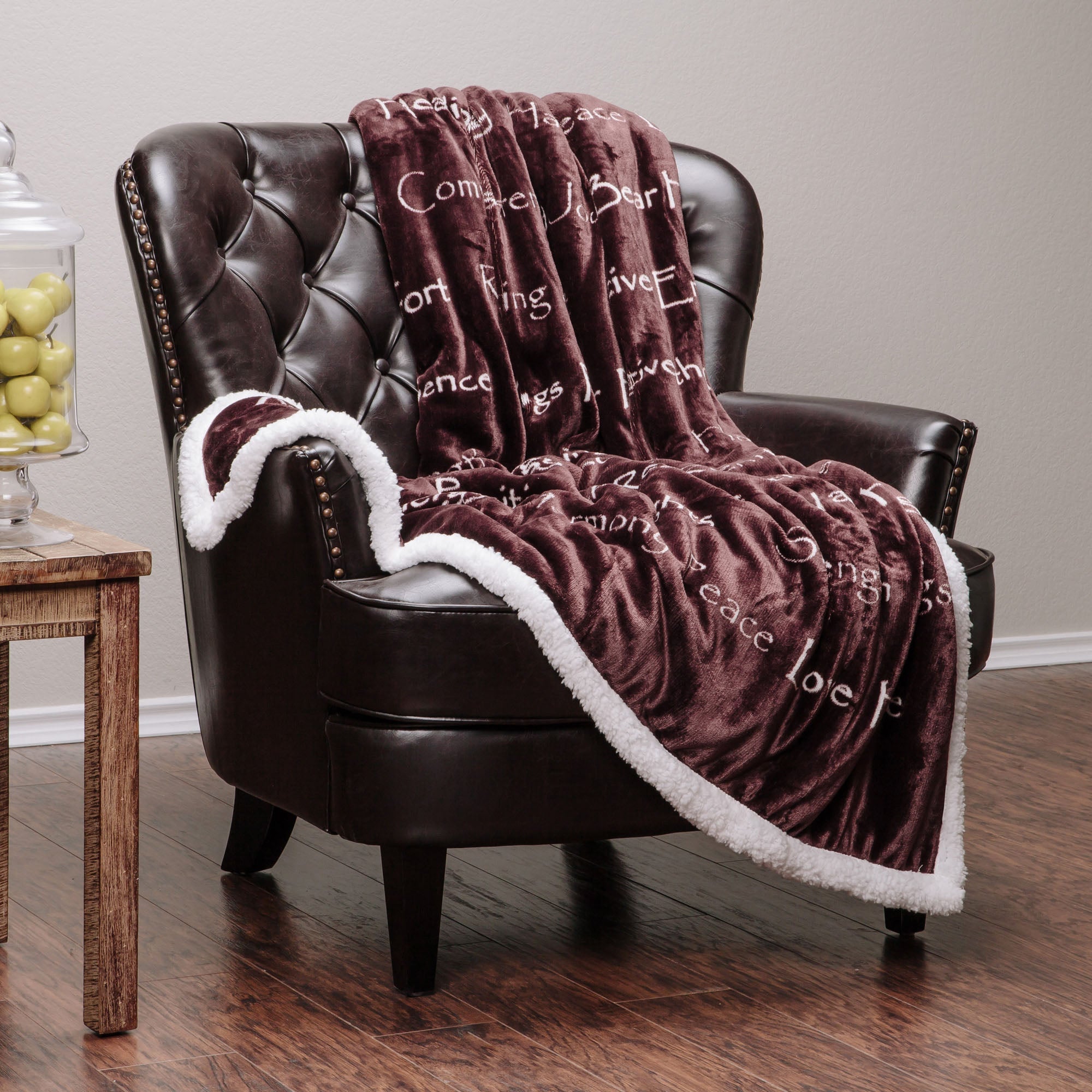 Gift Faux Fur Comfort Words Throw Blanket-Tolkye