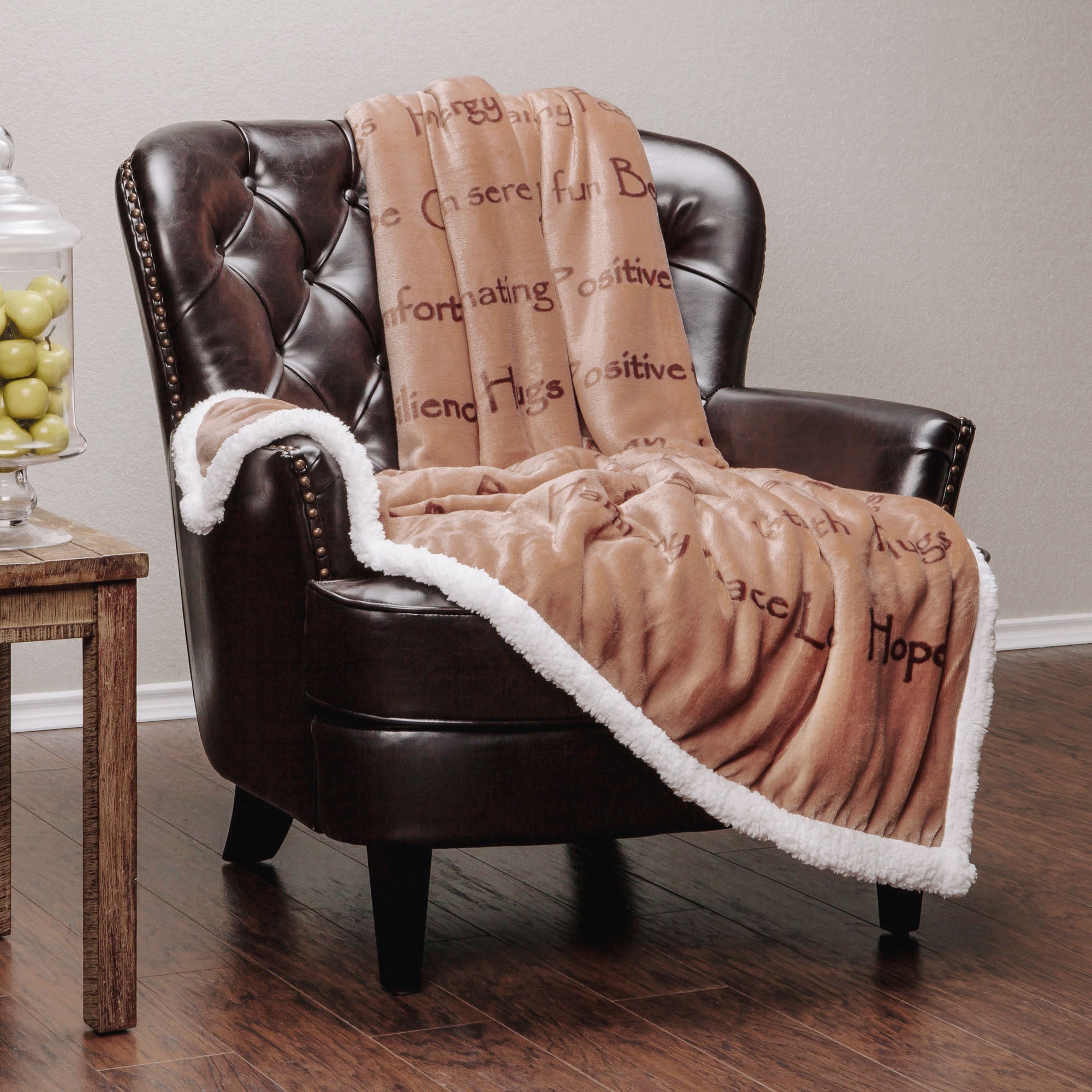 Gift Faux Fur Comfort Words Throw Blanket-Tolkye