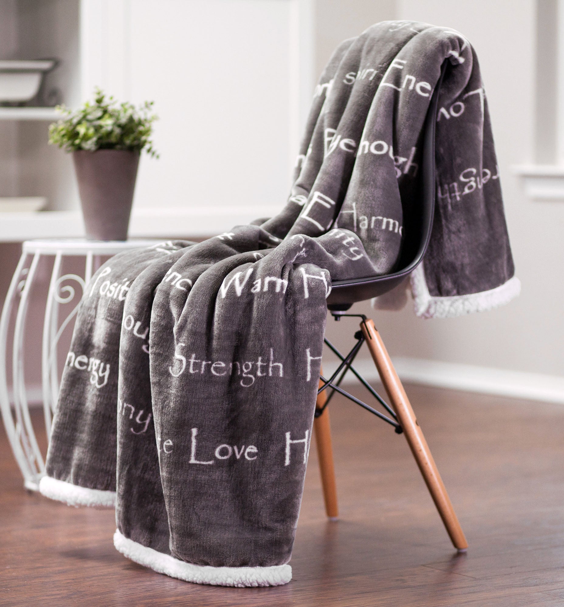 Gift Faux Fur Comfort Words Throw Blanket-Tolkye
