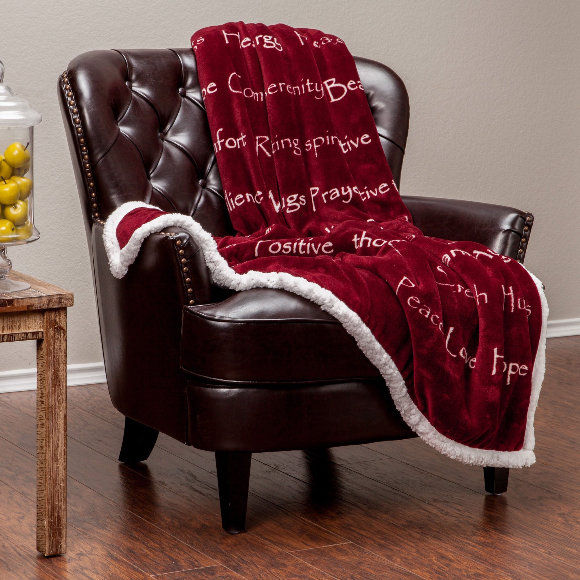 Gift Faux Fur Comfort Words Throw Blanket-Tolkye