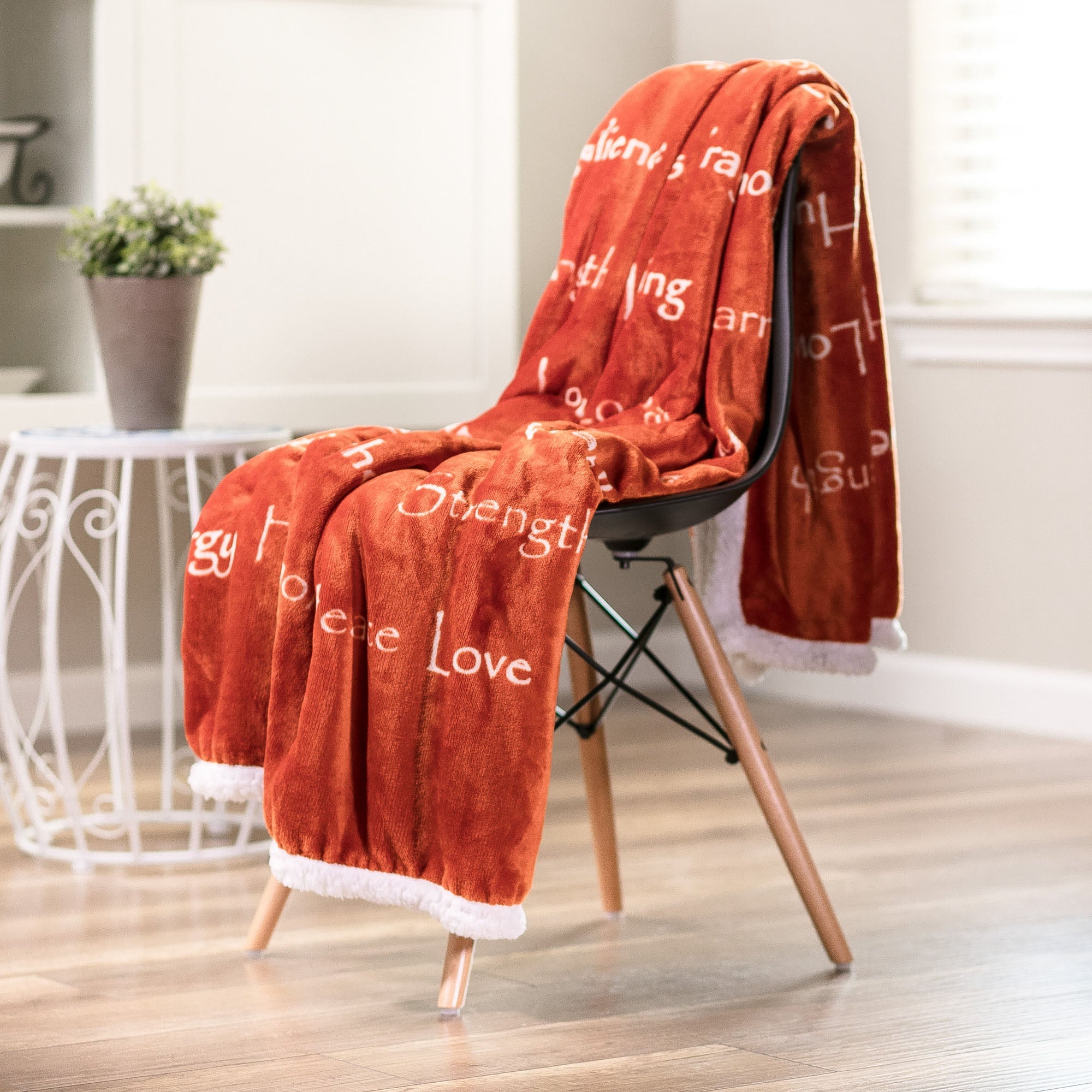 Gift Faux Fur Comfort Words Throw Blanket-Tolkye