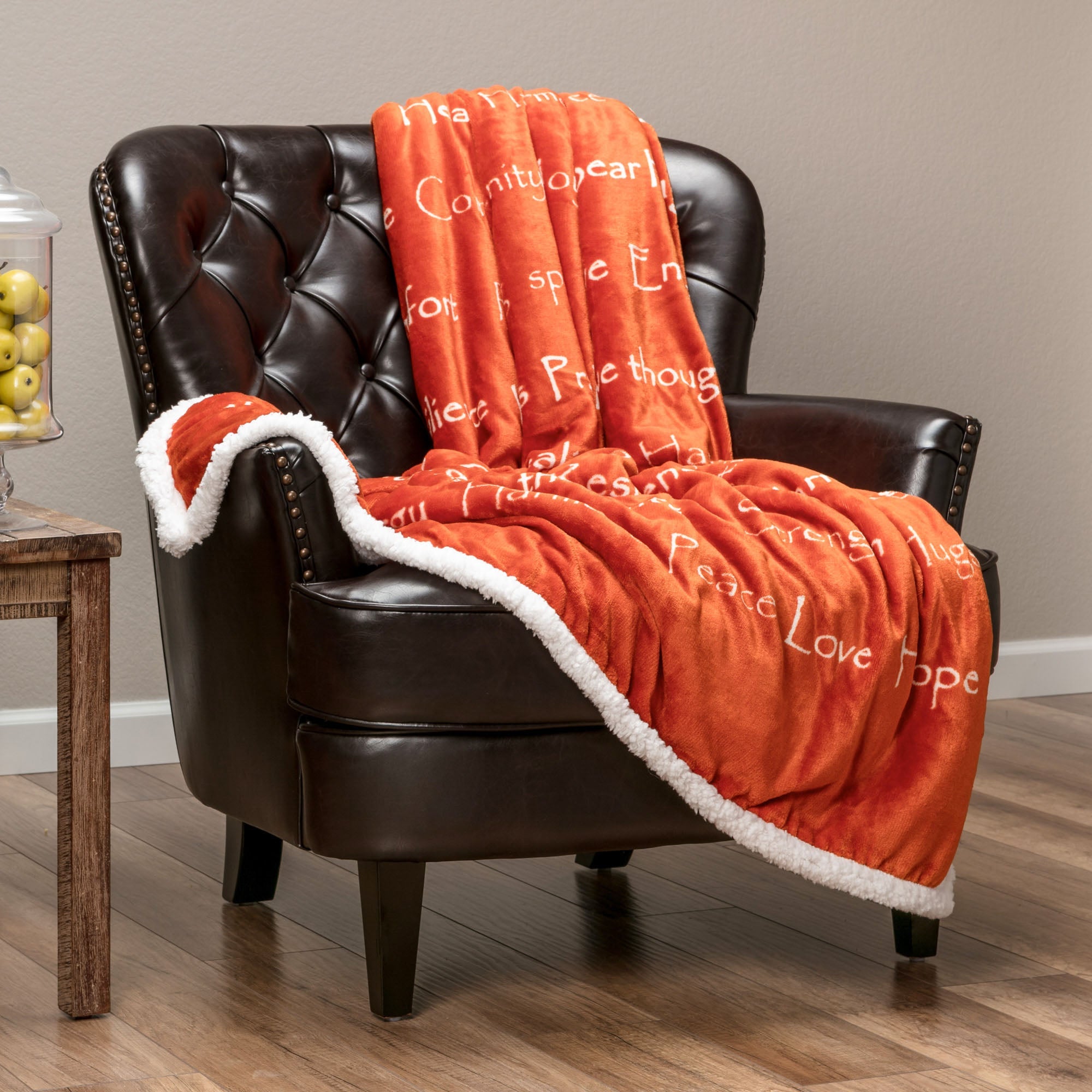 Gift Faux Fur Comfort Words Throw Blanket-Tolkye