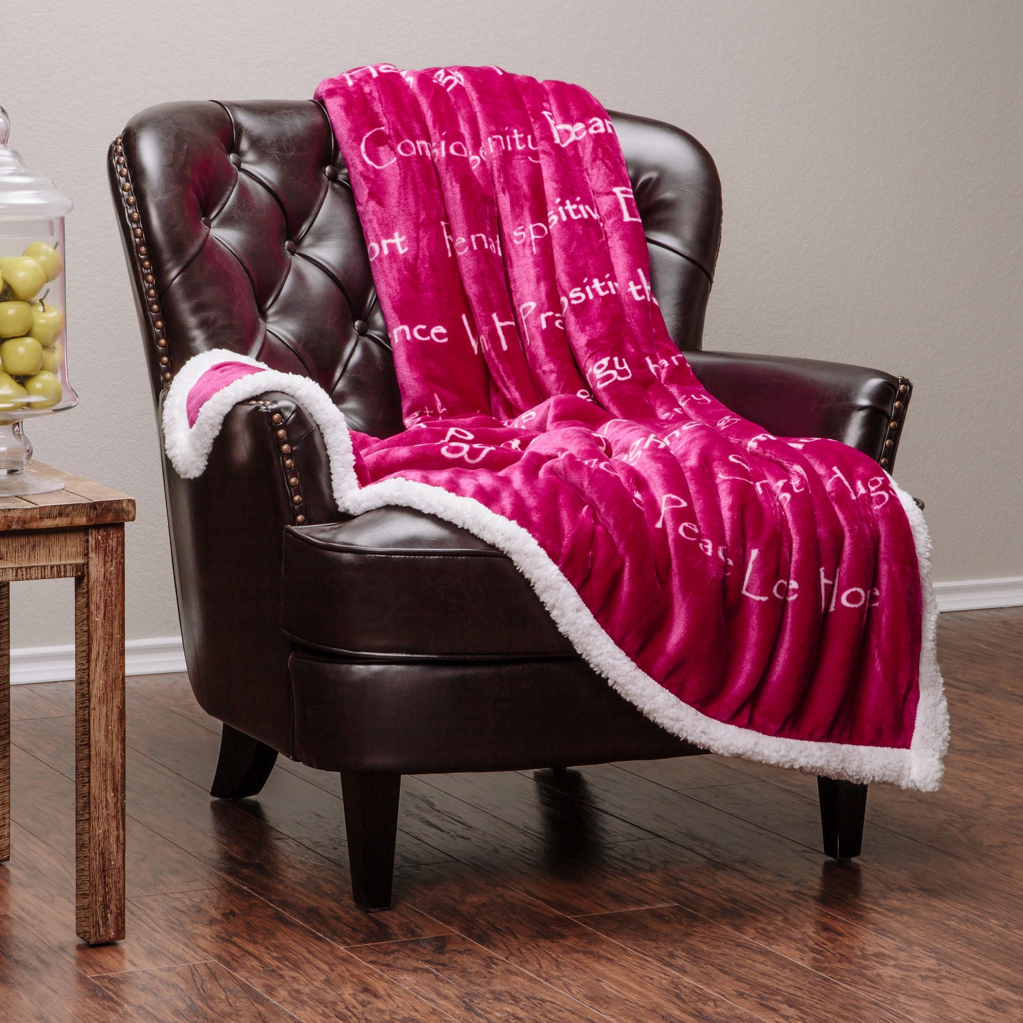 Gift Faux Fur Comfort Words Throw Blanket-Tolkye
