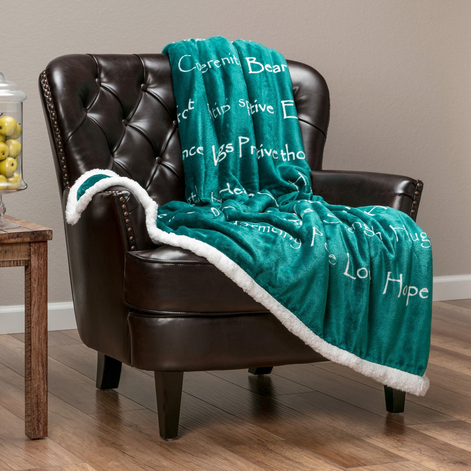 Gift Faux Fur Comfort Words Throw Blanket-Tolkye