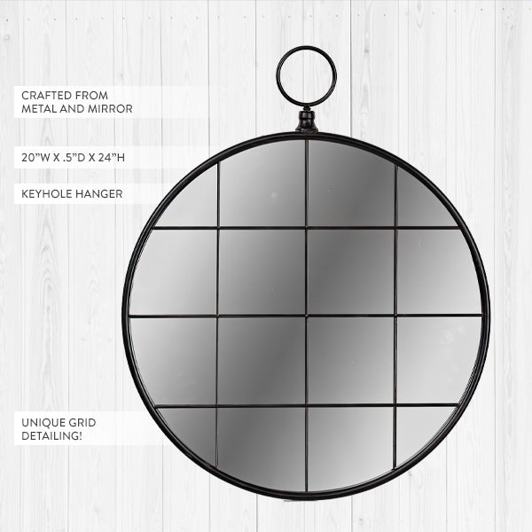 Multipanel Round Wall Mirror