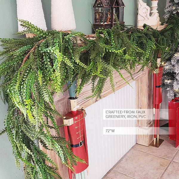 72 Inch Faux Greenery Garland