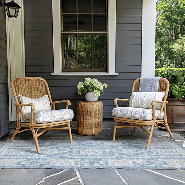 Geometric Indoor/Outdoor Rug, Pick Your Size