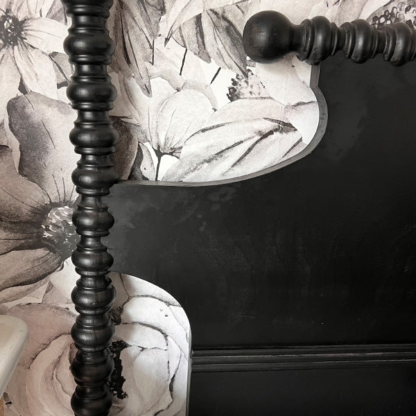 71 Inch Matte Black Spindle Headboard