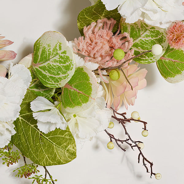 28 Inch Hydrangea and Magnolia Faux Wreath