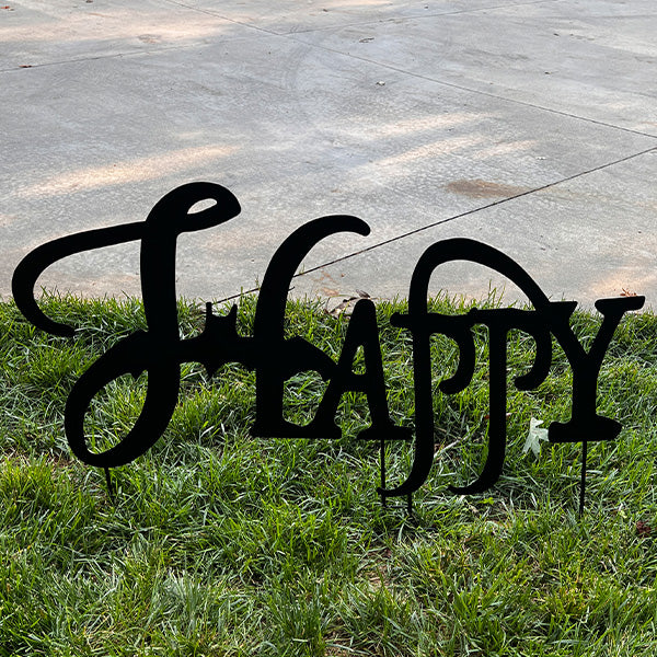 12 Feet Wide Happy Halloween Yard Stakes