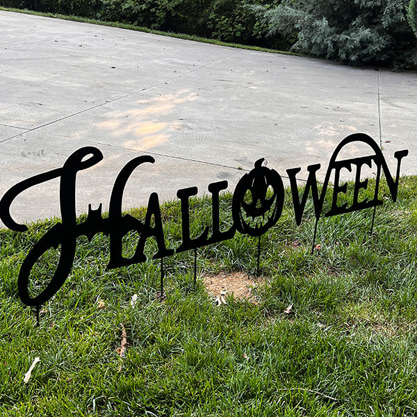 12 Feet Wide Happy Halloween Yard Stakes