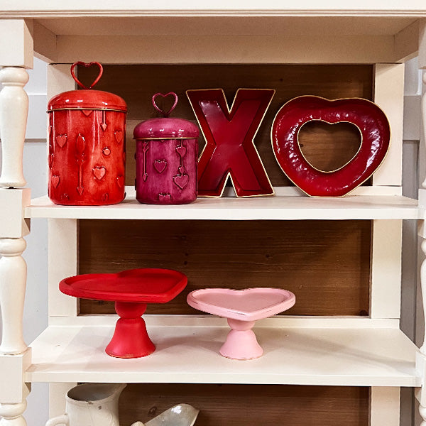 Food Safe Heart Metal Containers, Set of Two