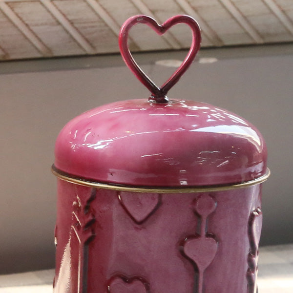 Food Safe Heart Metal Containers, Set of Two