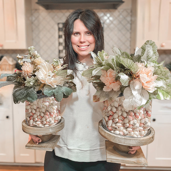 Hurricane Glass Candle Holder, Set of Two