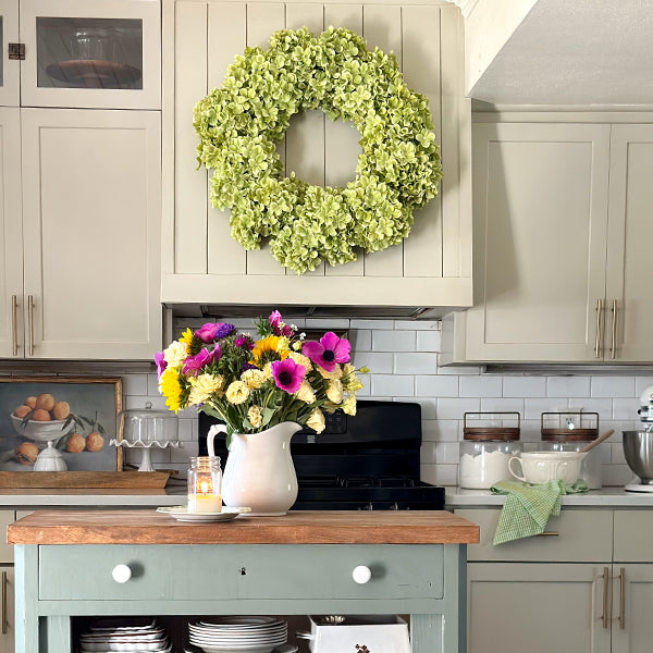 30 Inch HUGE Hydrangea Faux Wreath