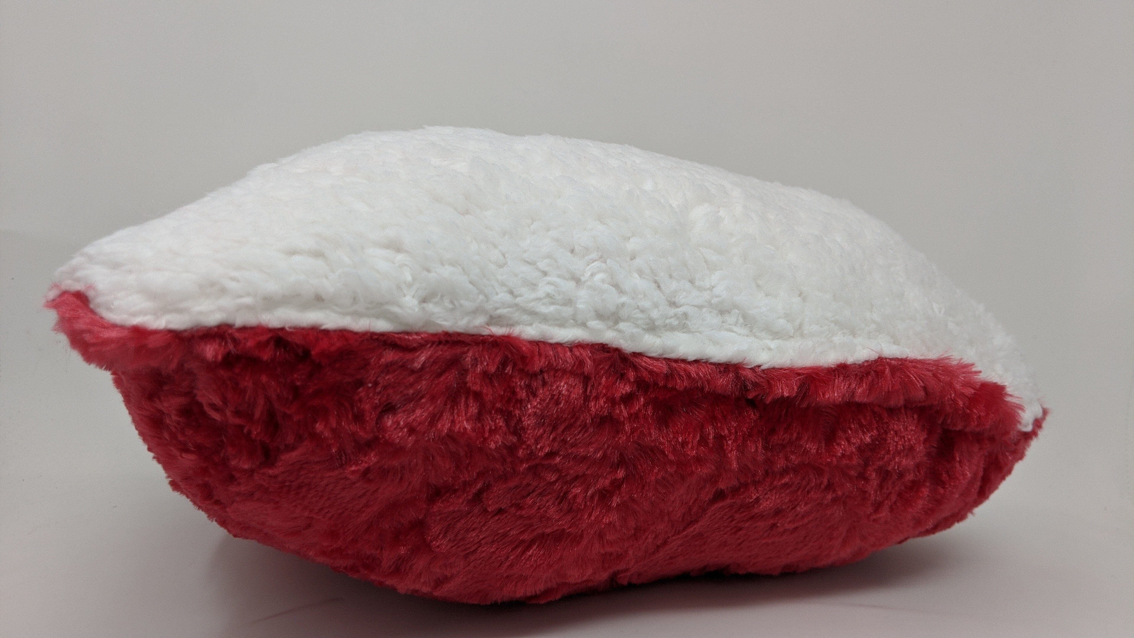 Hand-Made Luxury Romantic Valentine Heart Shaped Red Throw Pillow - 16” x 14”