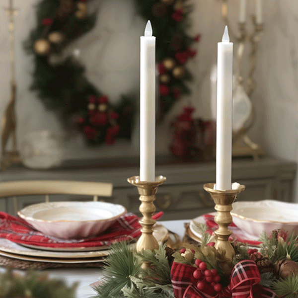 Infinite Wick Wax Taper Candles, Set of 2