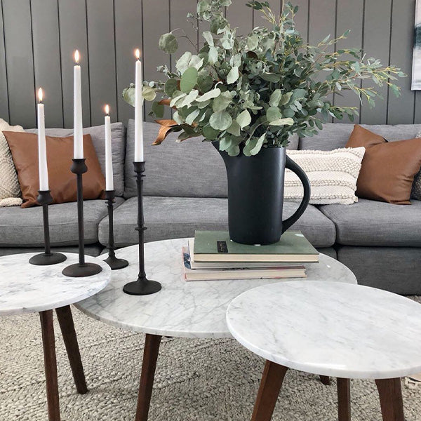 Hand Forged Iron Taper Candle Sticks, Set of 4