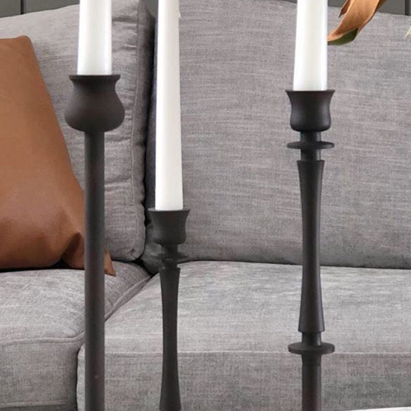 Hand Forged Iron Taper Candle Sticks, Set of 4