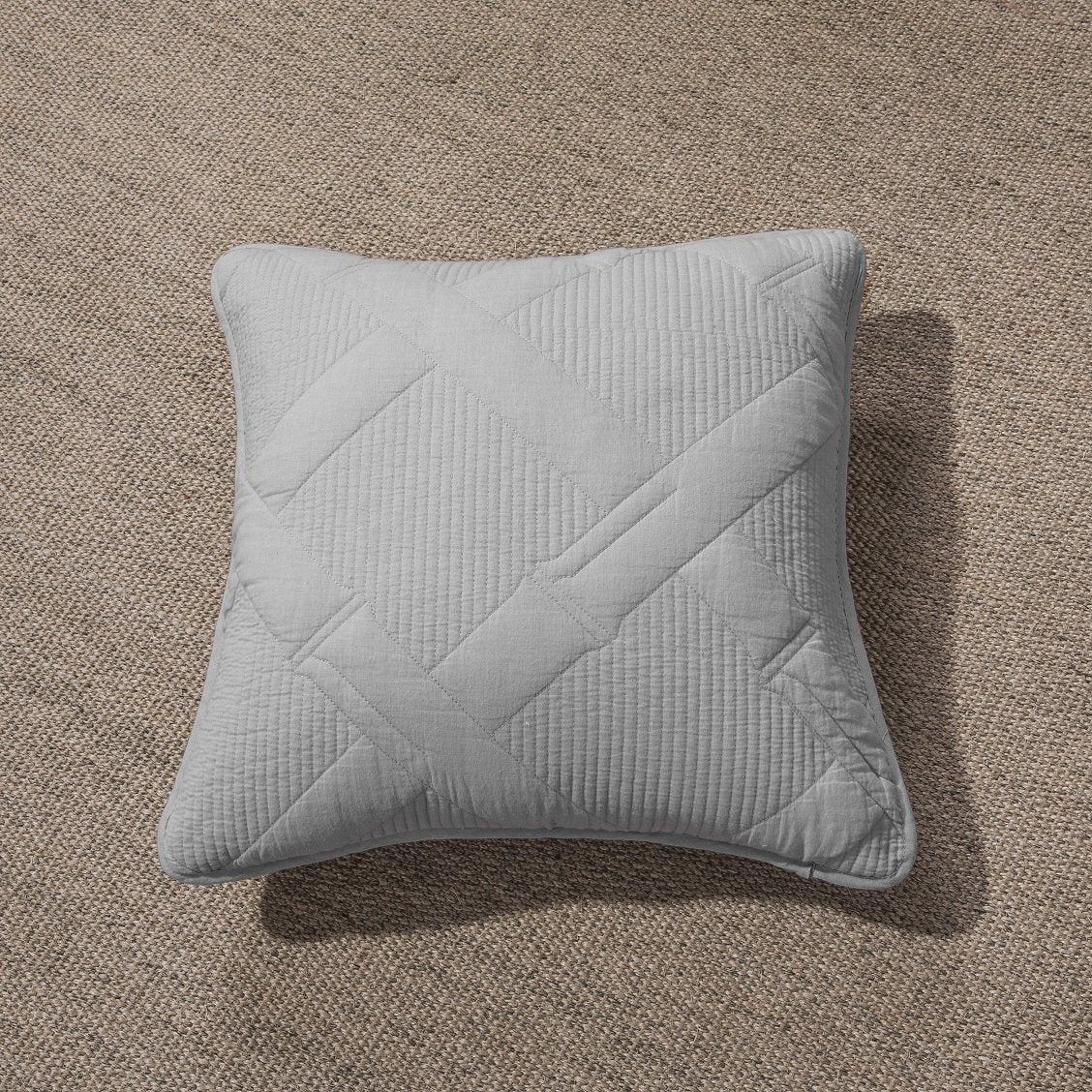 Cotton Light Grey Silver Soothing Pastel Cushion Covers / Euro Sham