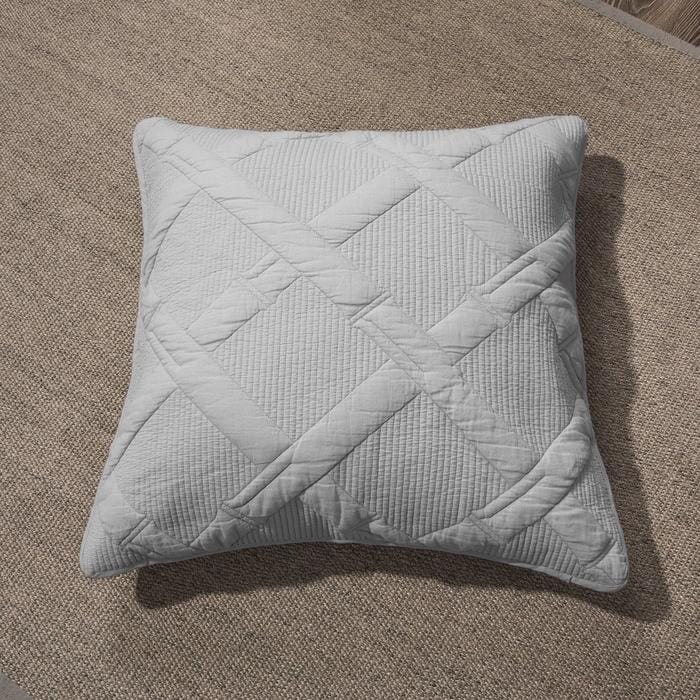 Cotton Light Grey Silver Soothing Pastel Cushion Covers / Euro Sham