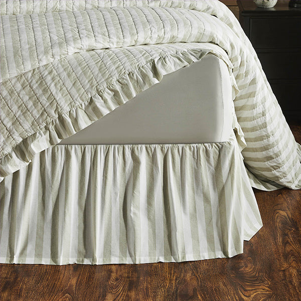 Farmhouse Striped Ruffle Bedding, Choose Your Style