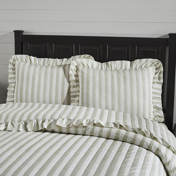 Farmhouse Striped Ruffle Bedding, Choose Your Style