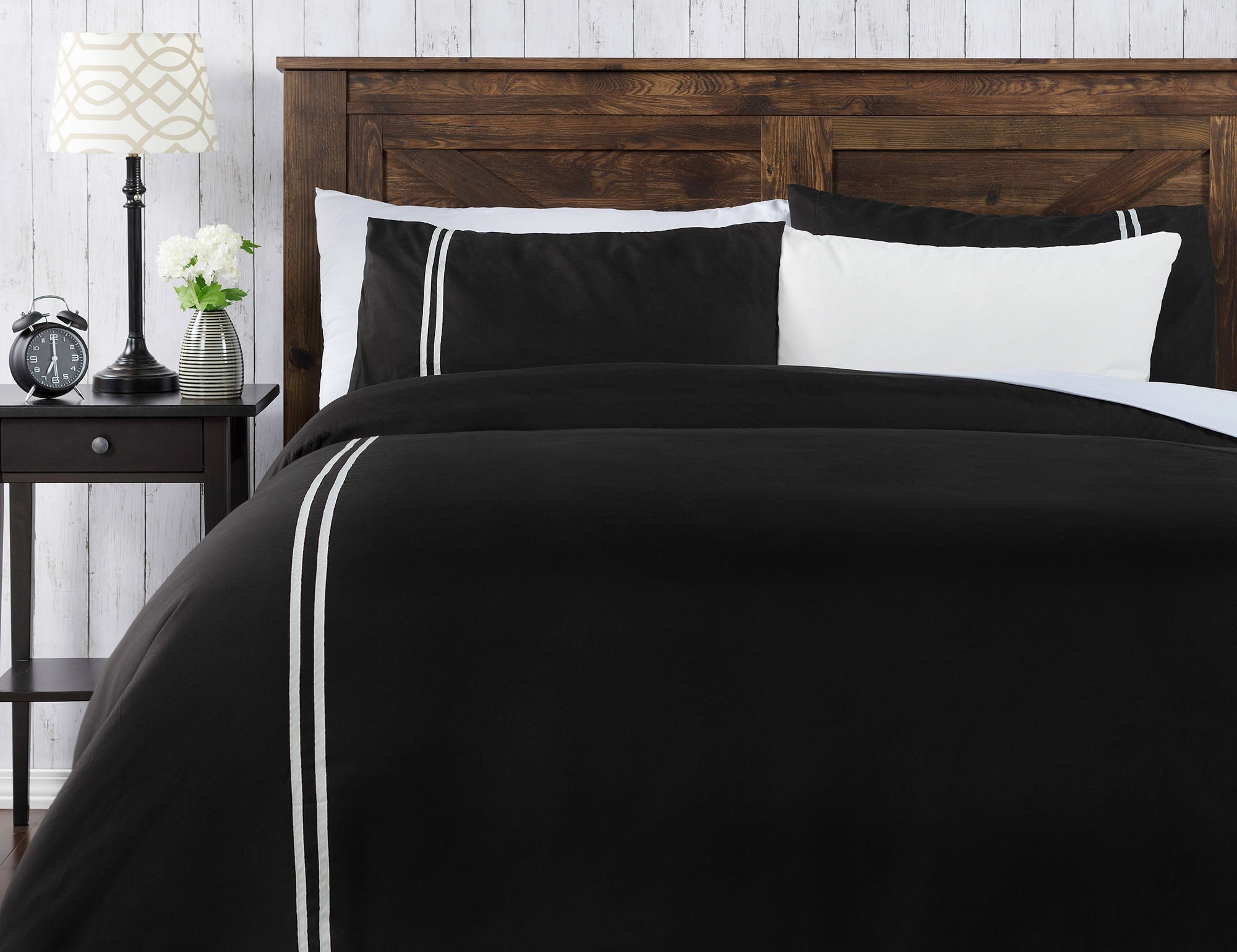 Bordered Ribbon Duvet Cover Set-Tolkye