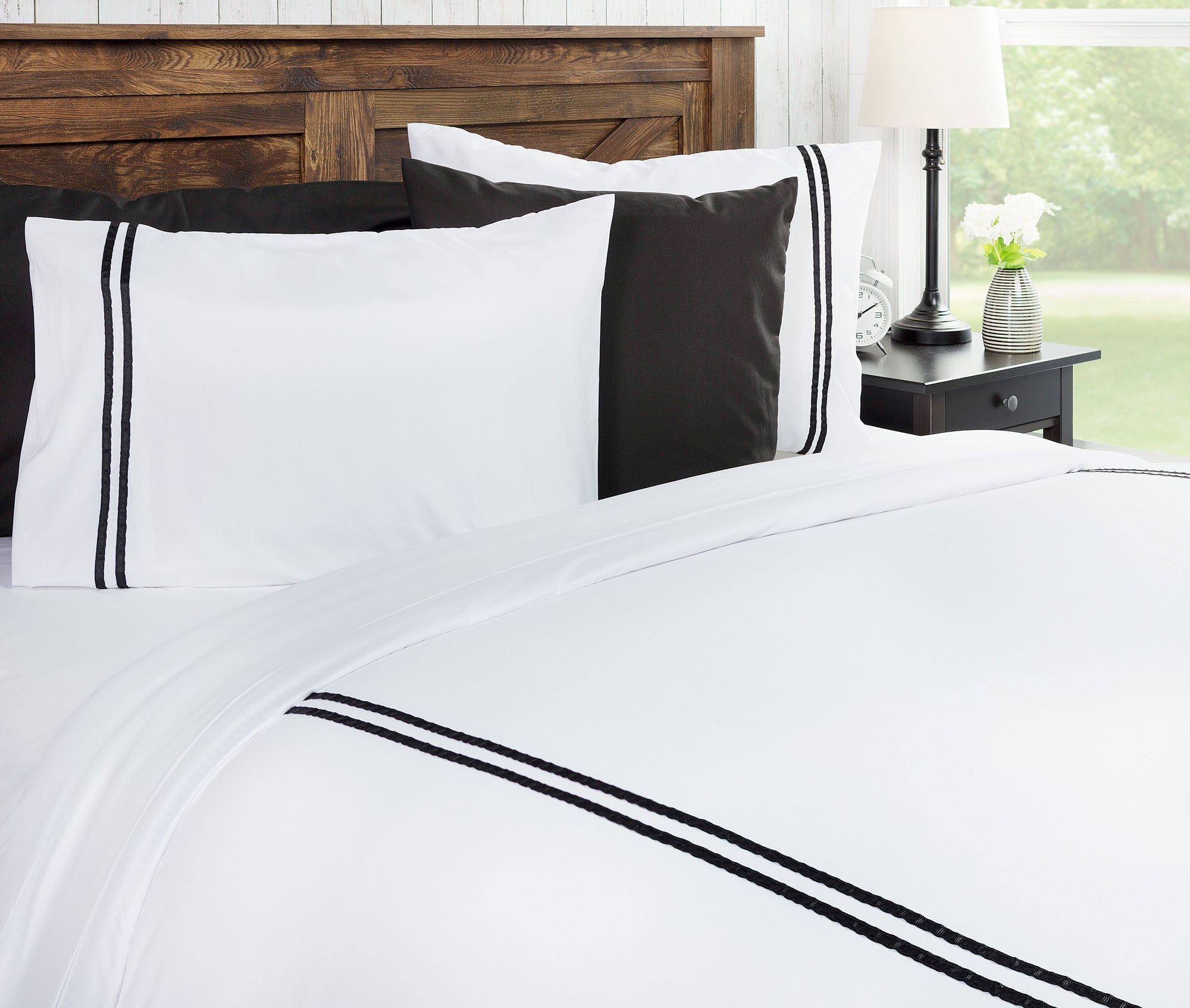 Bordered Ribbon Duvet Cover Set-Tolkye