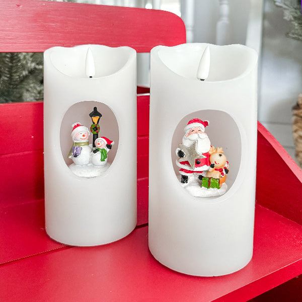 Musical Battery Operated Rotating LED Candles, Set of Two