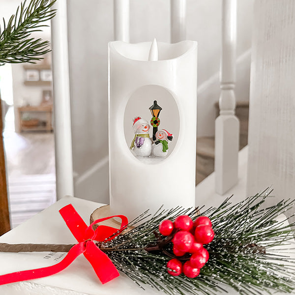 Musical Battery Operated Rotating LED Candles, Set of Two