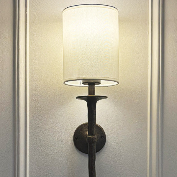 LED Battery Operated Wall Mounted Metal Sconce