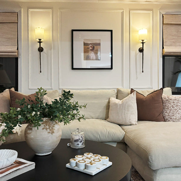 LED Battery Operated Wall Mounted Metal Sconce