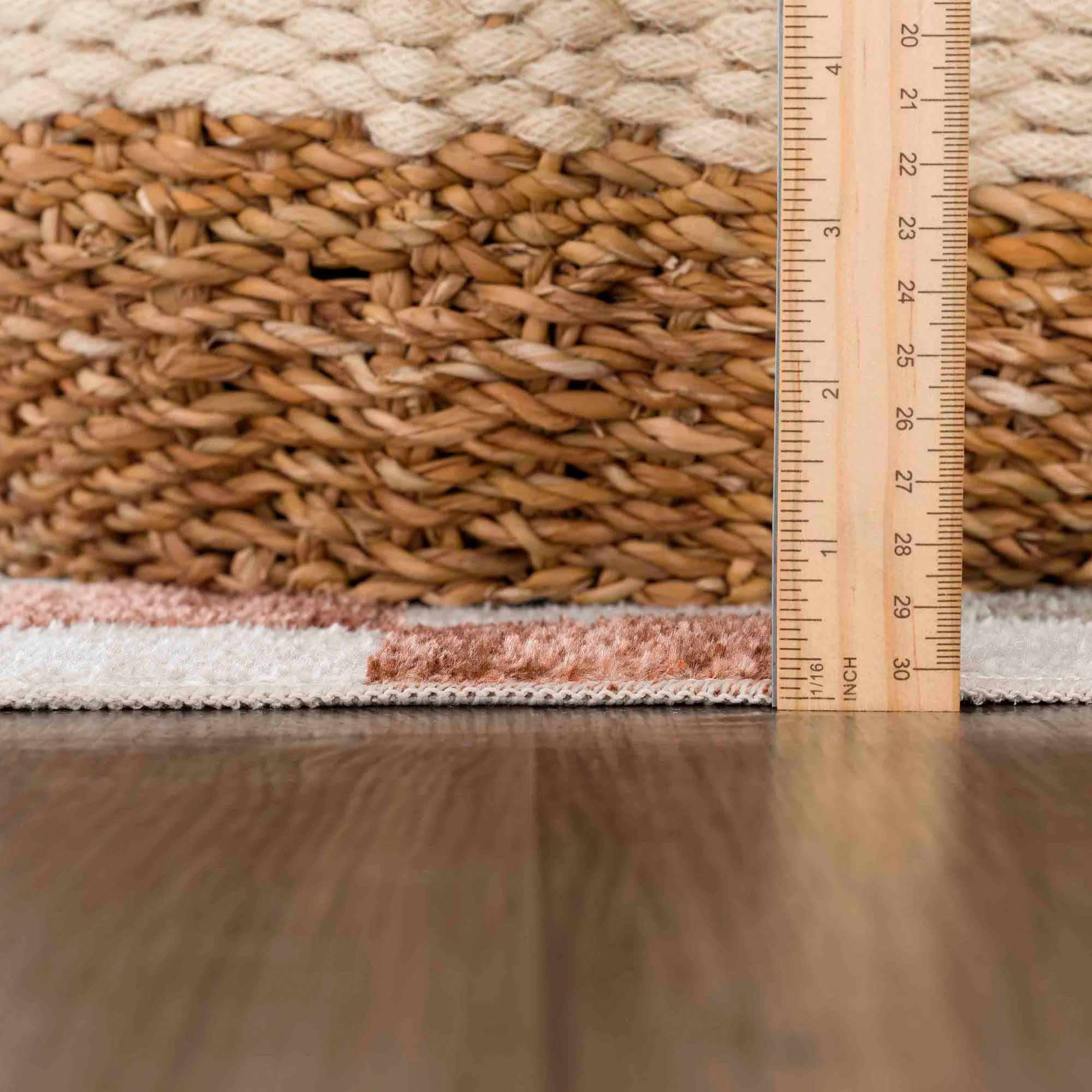 Checkered Multi Color Washable Area Rug