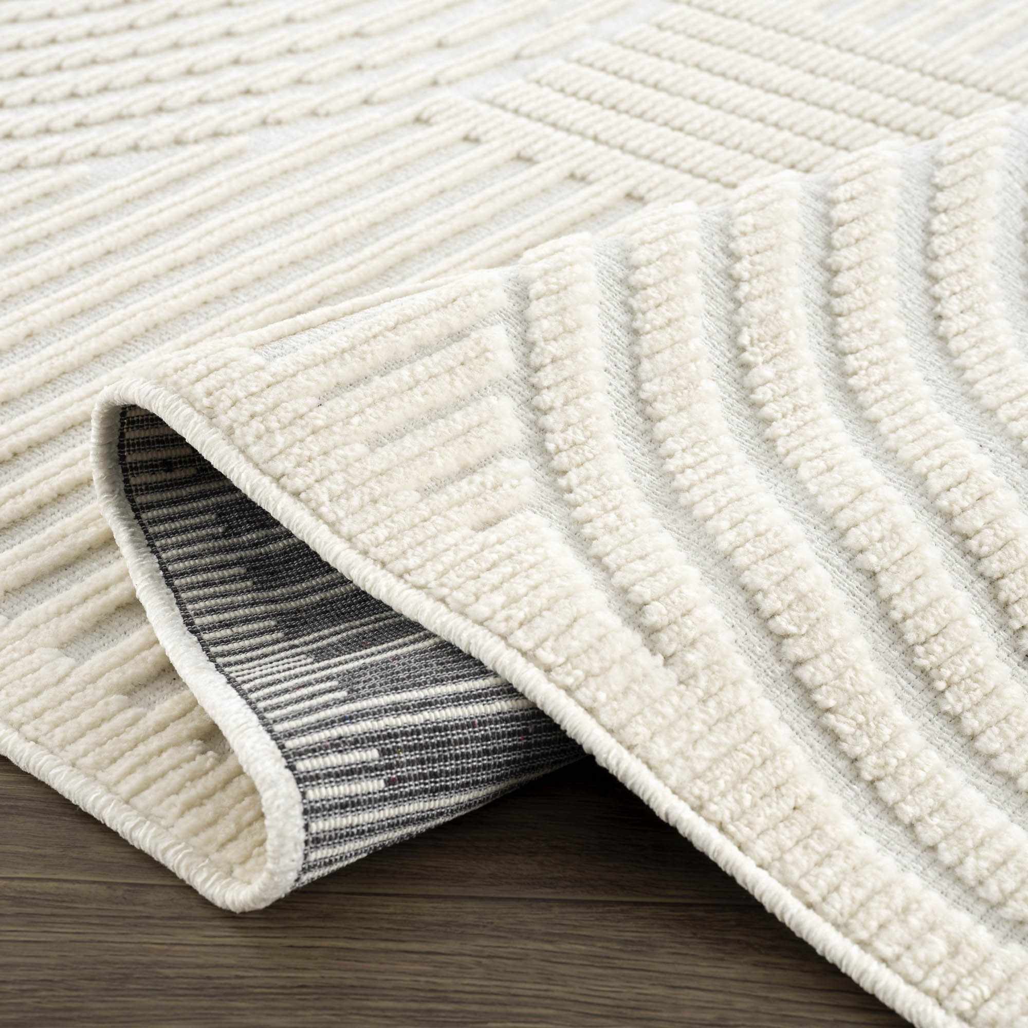 Off White Washable Area Rug