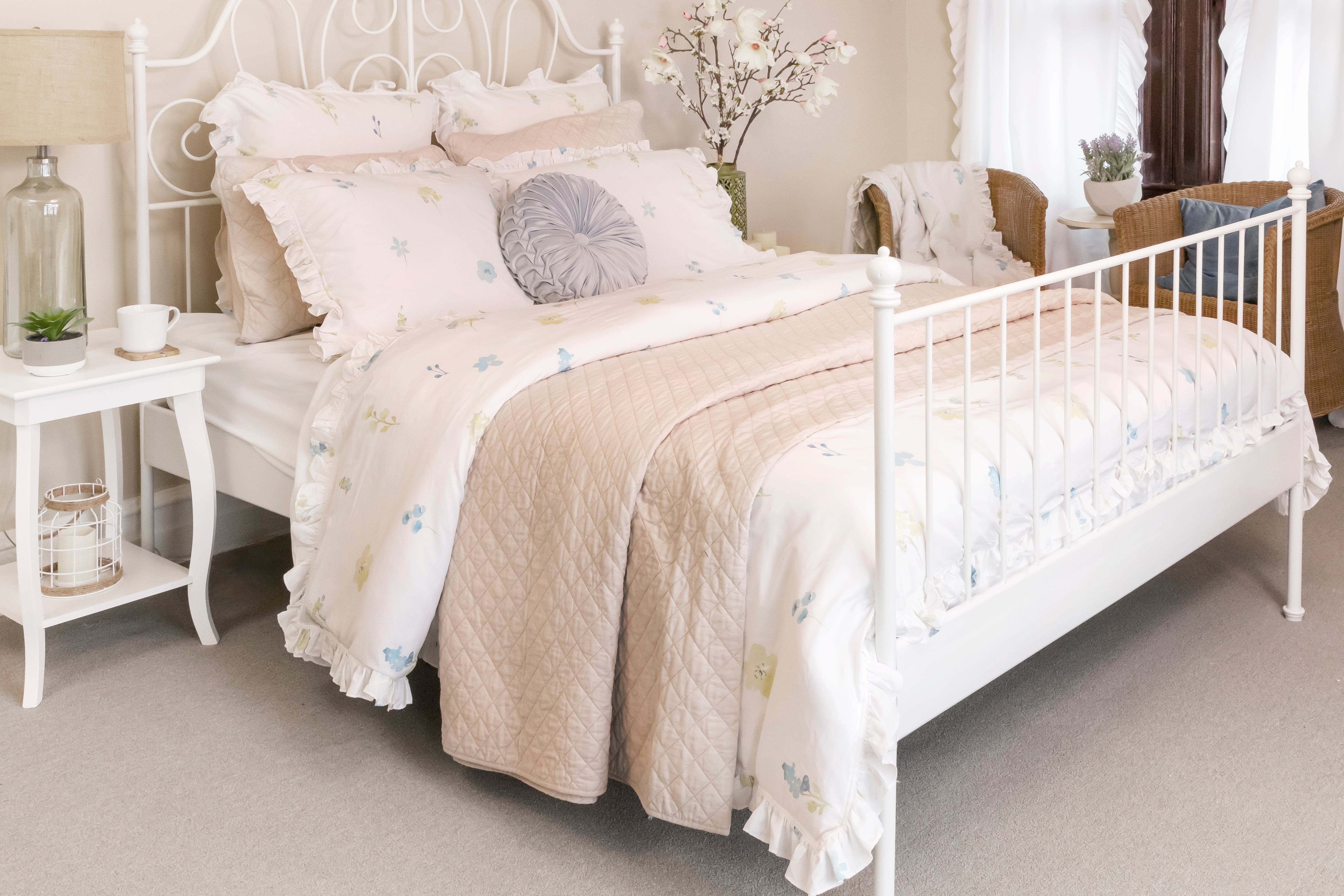 Ava Diamond Oversized Cotton Quilt Set-Tolkye