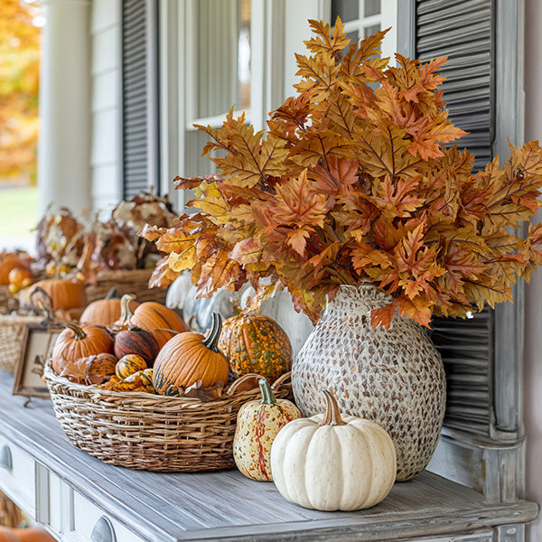 Brown Maple Leaf Spray, Set of 3