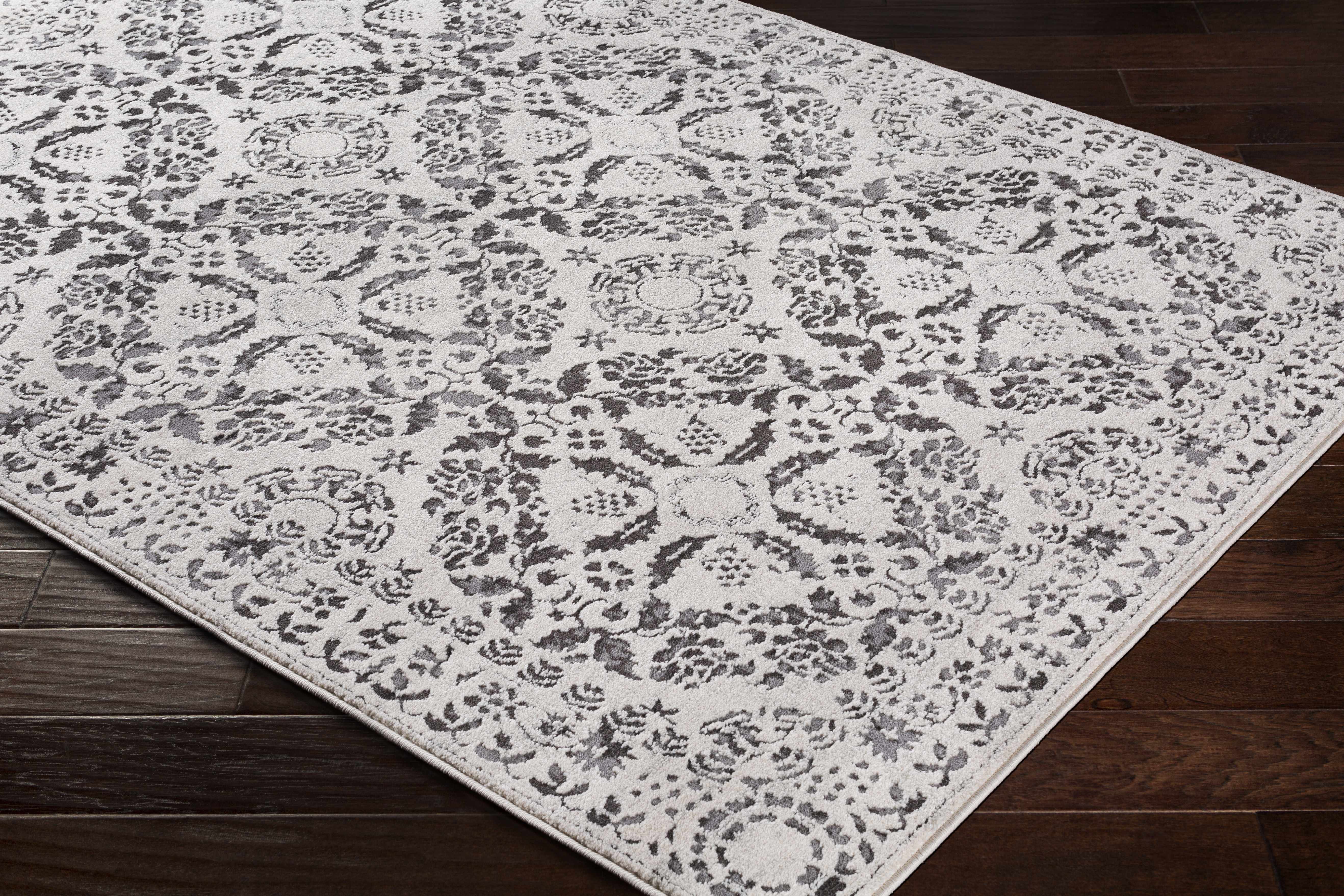 Charcoal Medallion Area Rug