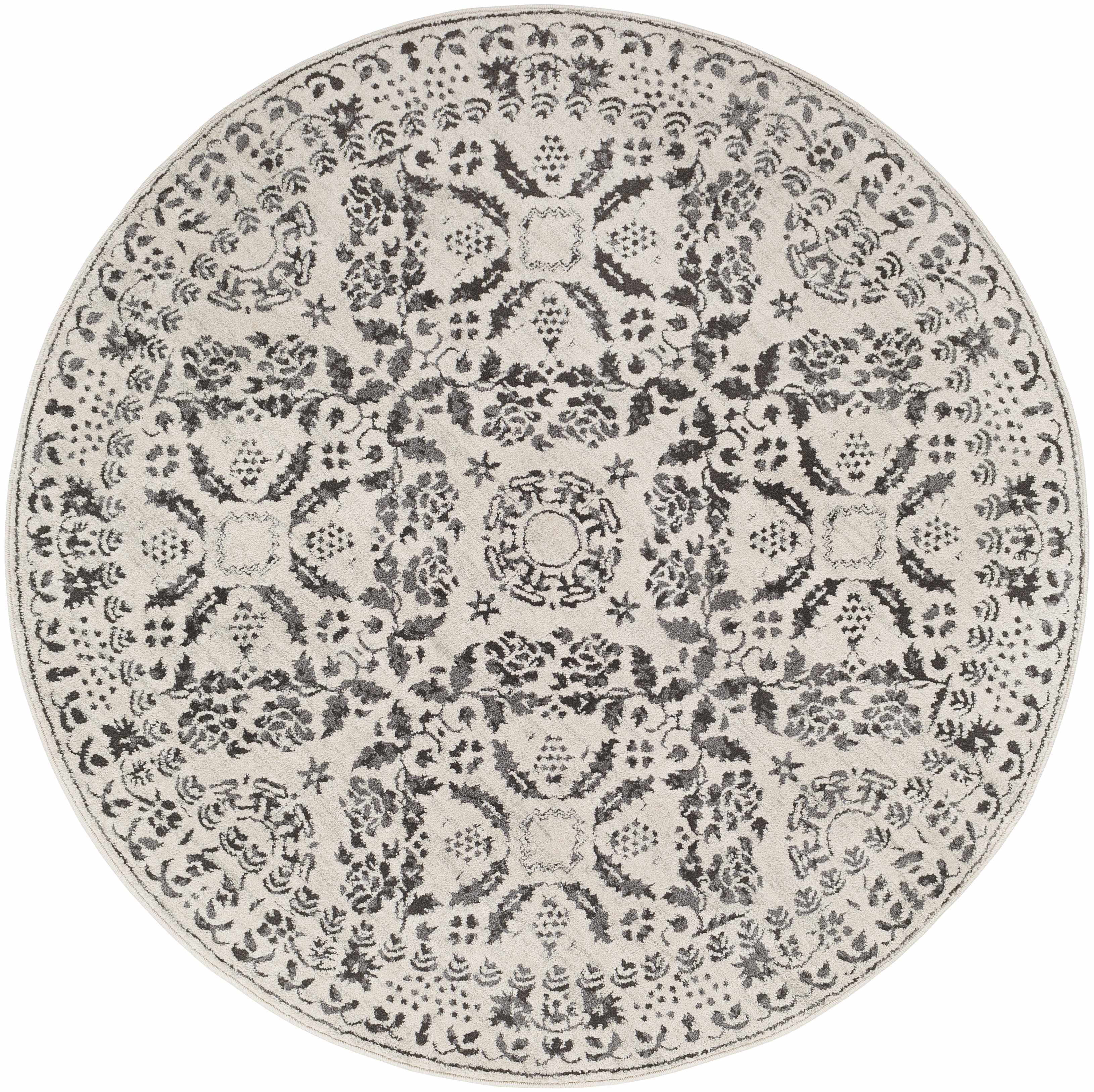 Charcoal Medallion Area Rug