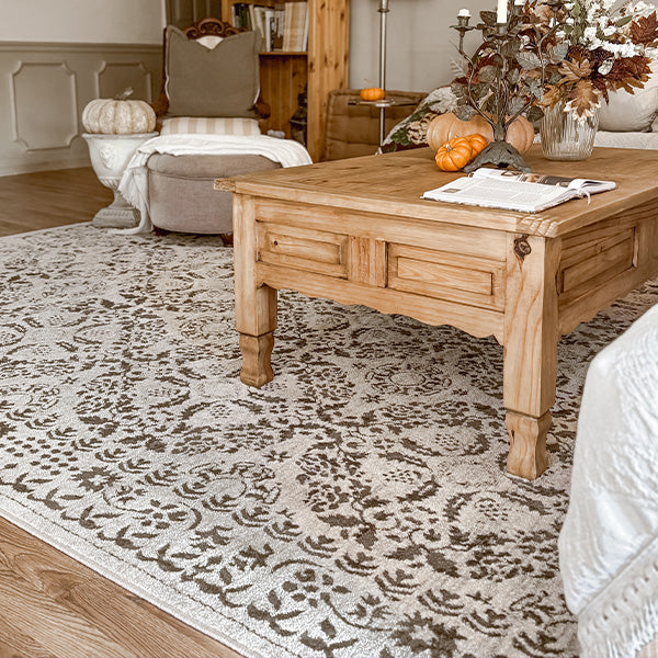 Charcoal Medallion Area Rug