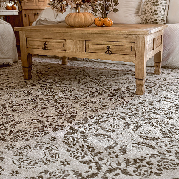 Charcoal Medallion Area Rug