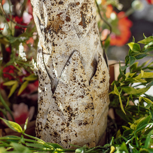 37 Inch Gigantic Distressed Metal Mushroom Yard Stakes, Set of 2