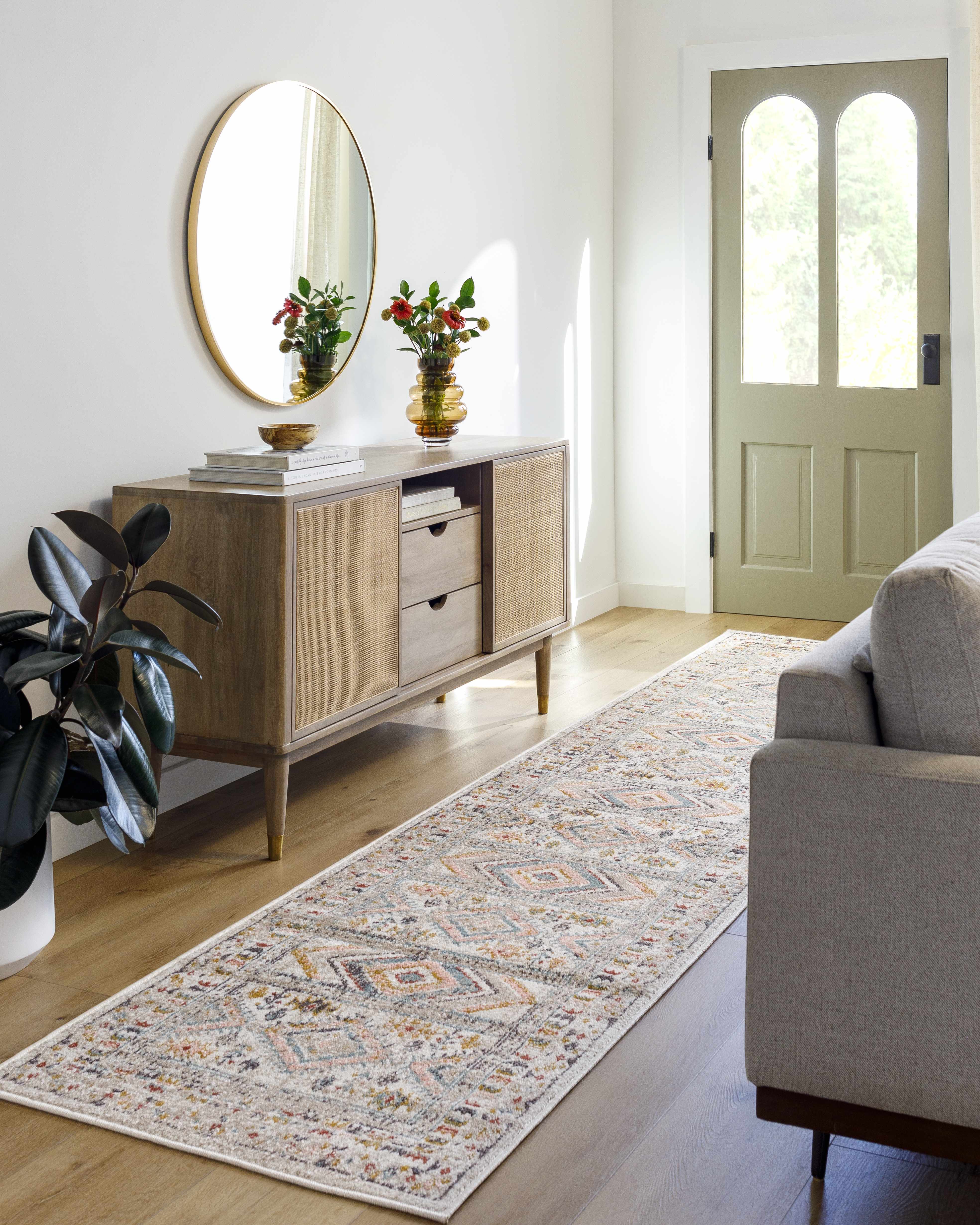 Machine Woven Geometric Area Rug