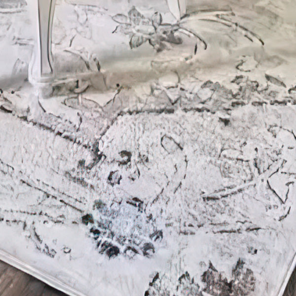 Cream Distressed Area Rug