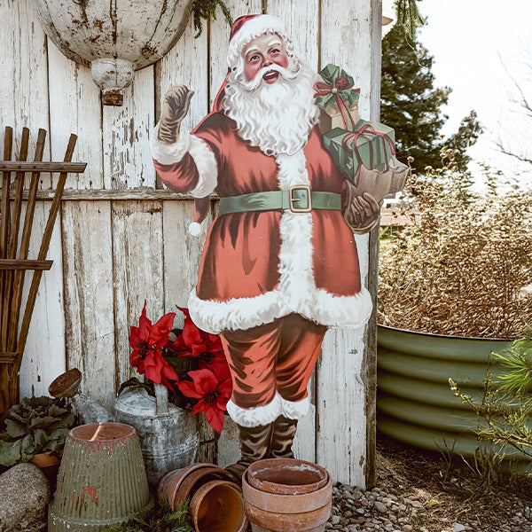 43 Inch Metal Santa Outdoor Cutout