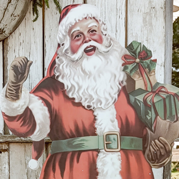 43 Inch Metal Santa Outdoor Cutout